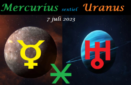 Mercurius sextiel Uranus - 7 juli 2023