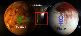 Venus vierkant Pluto - 1 oktober 2019