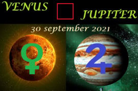 Venus vierkant Jupiter - 30 september 2021