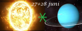 Zon sextiel Uranus - 27+28 juni