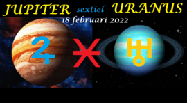 Jupiter sextiel Uranus - 18 februari 2022