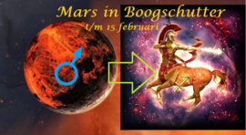 Mars in Boogschutter - t/m 15 februari