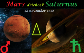 Mars driehoek Saturnus - 28 november 2022