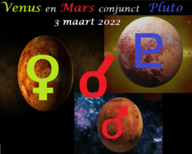 Venus en Mars conjunct Pluto - 3 maart 2022