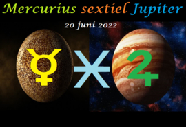 Mercurius sextiel Jupiter - 19 juni 2022