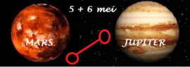 Mars oppositie Jupiter 5+6 mei