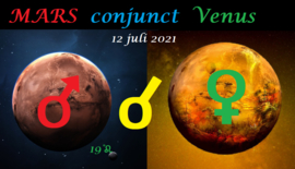 Venus conjunct Mars - 12 juli 2021