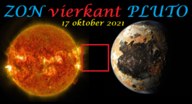 Zon vierkant Pluto - 17 oktober 2021