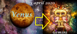 Venus in Tweelingen - 3 april 2020