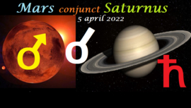 Mars conjunct Saturnus - 5 april 2022