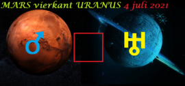 Mars vierkant Uranus - 4 juli 2021