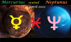 Mercurius sextiel Neptunus - 25 april 2022