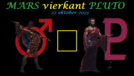 Mars vierkant Pluto - 22 oktober 2021