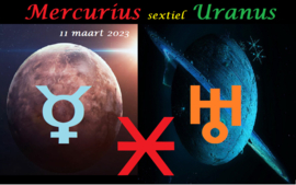 Mercurius sextiel Uranus - 11 maart 2023