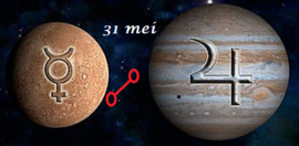 Mercurius oppositie Jupiter - 31 mei