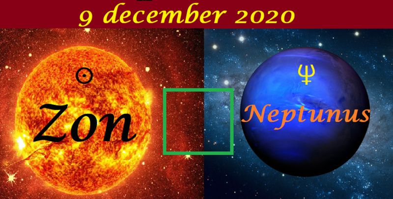Zon vierkant Neptunus - 9 december 2020