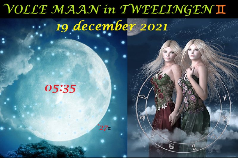 Volle maan in Tweelingen - 19 december 2021