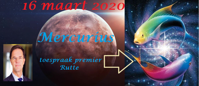 Mercurius in Vissen – 16 maart 2020 – toespraak premier Rutte