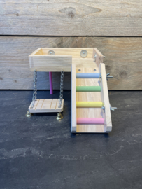 Wooden playing platform