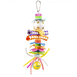 colourful pendant with plastic toys