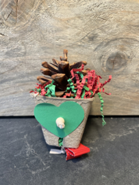 Pinecone cup groen-rood