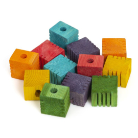 DIY - set van 12st kleurige ribbelblokken