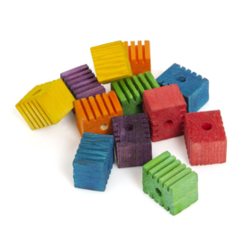 DIY - set van 12 kleurige blokken met ribbels