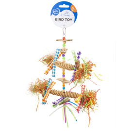 Colourful XL pendant in straw