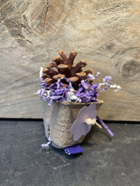 Pinecone cup lila-wit