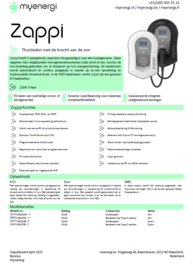 Zappi V2.1  EV laadunit 3fase 22kW zwart tethered