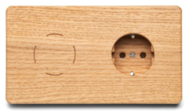 Eiken wandcontactdoos