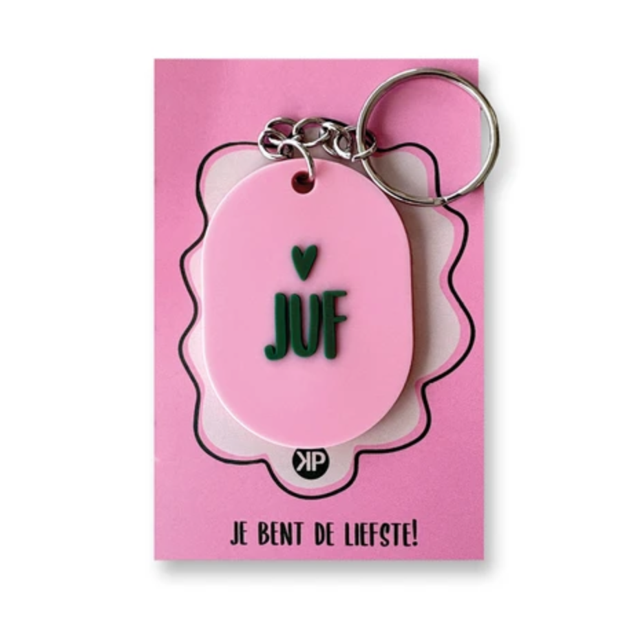 Sleutelhanger Juf | Juf & meester cadeau