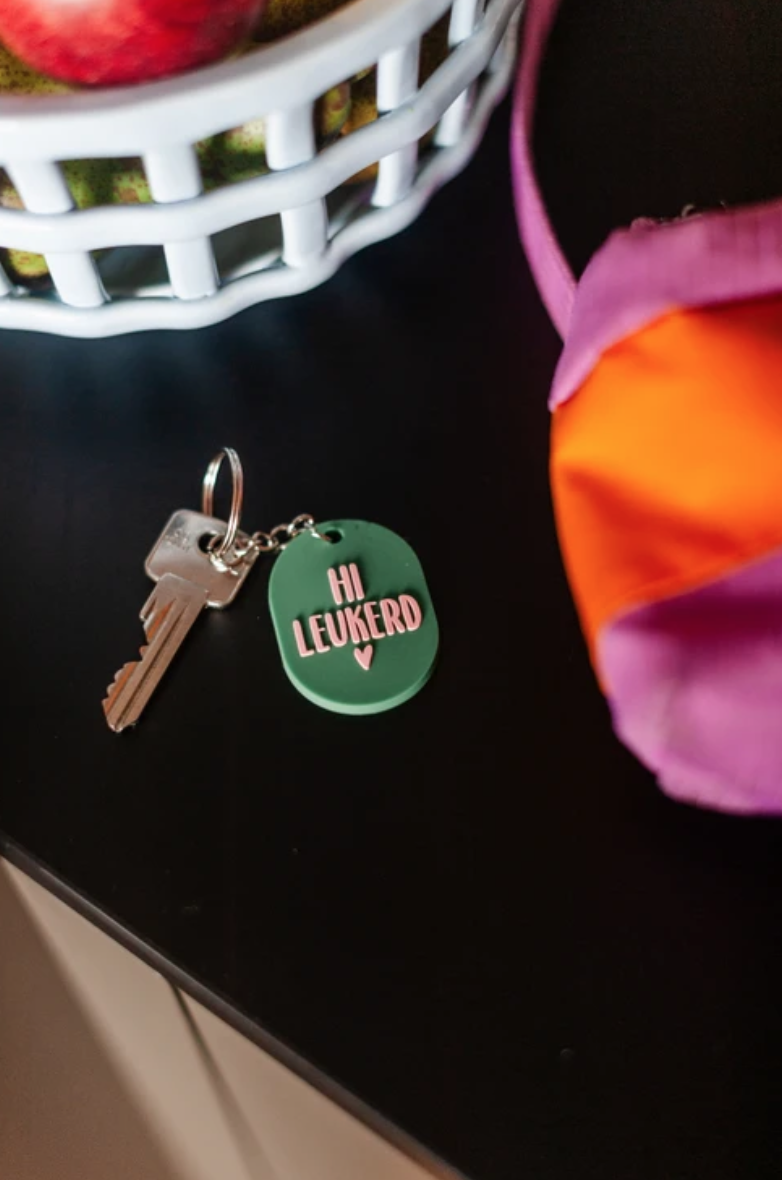 Sleutelhanger Hi Leukerd | Juf & meester cadeau
