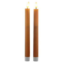 Led Diner kaarsen ribbel | 25,5 cm | Verkrijgbaar in 6 kleuren