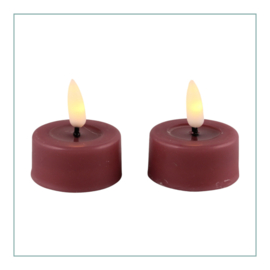 Led waxinelichtjes smelt | met timer | Oud roze