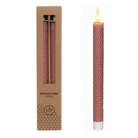 Led Diner kaarsen honeycomb | 25 cm | Verkrijgbaar in 9 kleuren | Wax