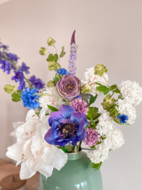 Zijden boeket velvet blue