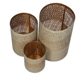 Luxe windlichten amber