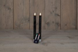 Rustiek ledkaarsen wax | 23 cm | Verkrijgbaar in 6 kleuren | 2 stuks | Wax