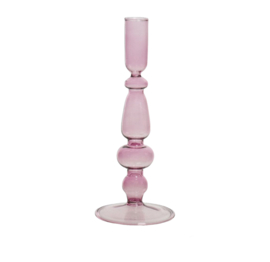 Kandelaar glas | Lila | M