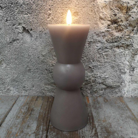 Zandloper ledkaars | Taupe | M