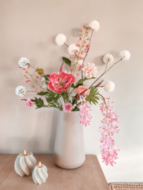Zijden pluk boeket Lovely Pink