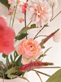 Zijden pluk boeket Lovely Pink