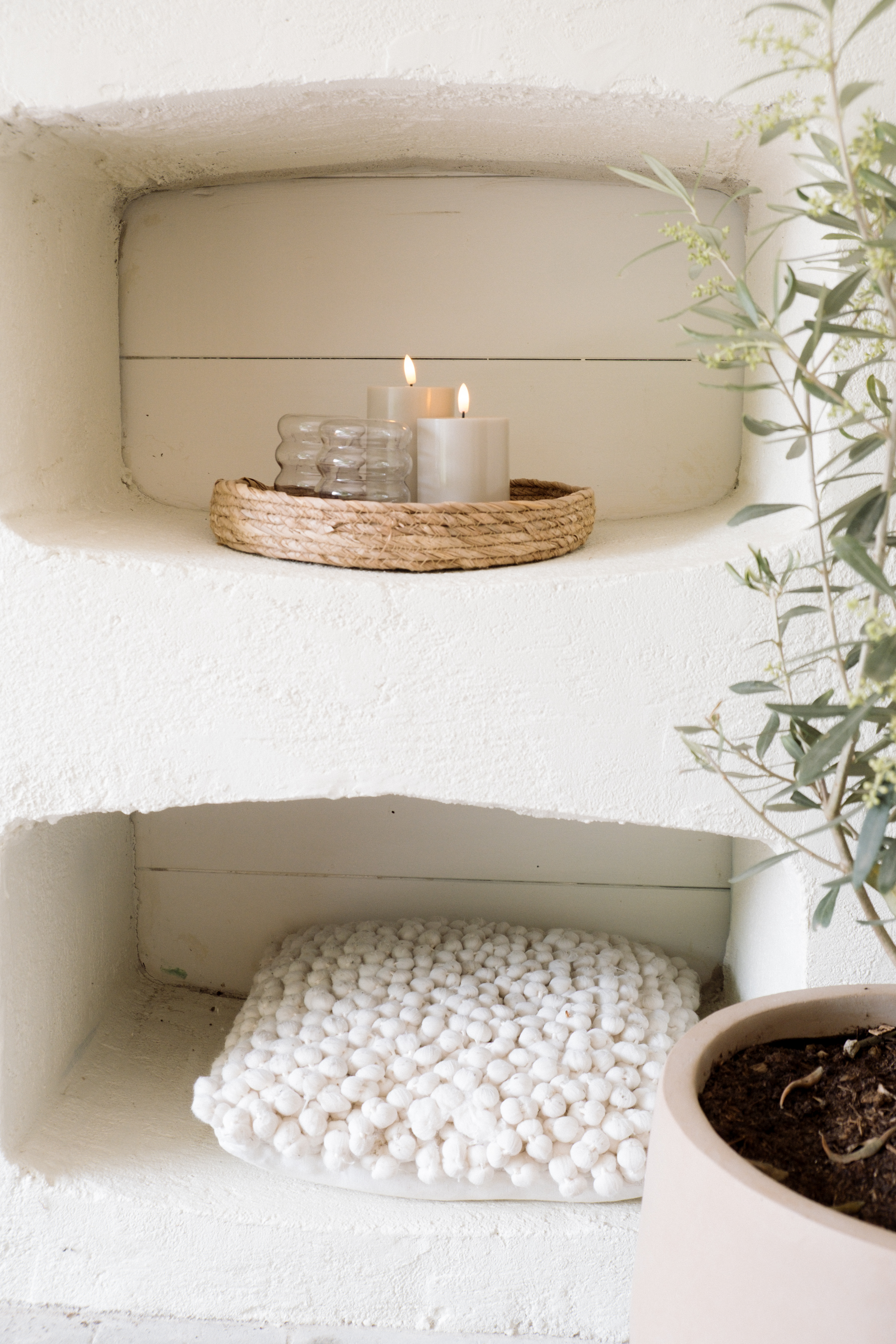 Outdoor led stomp kaarsen set | Taupe