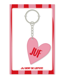 Sleutelhanger Juf