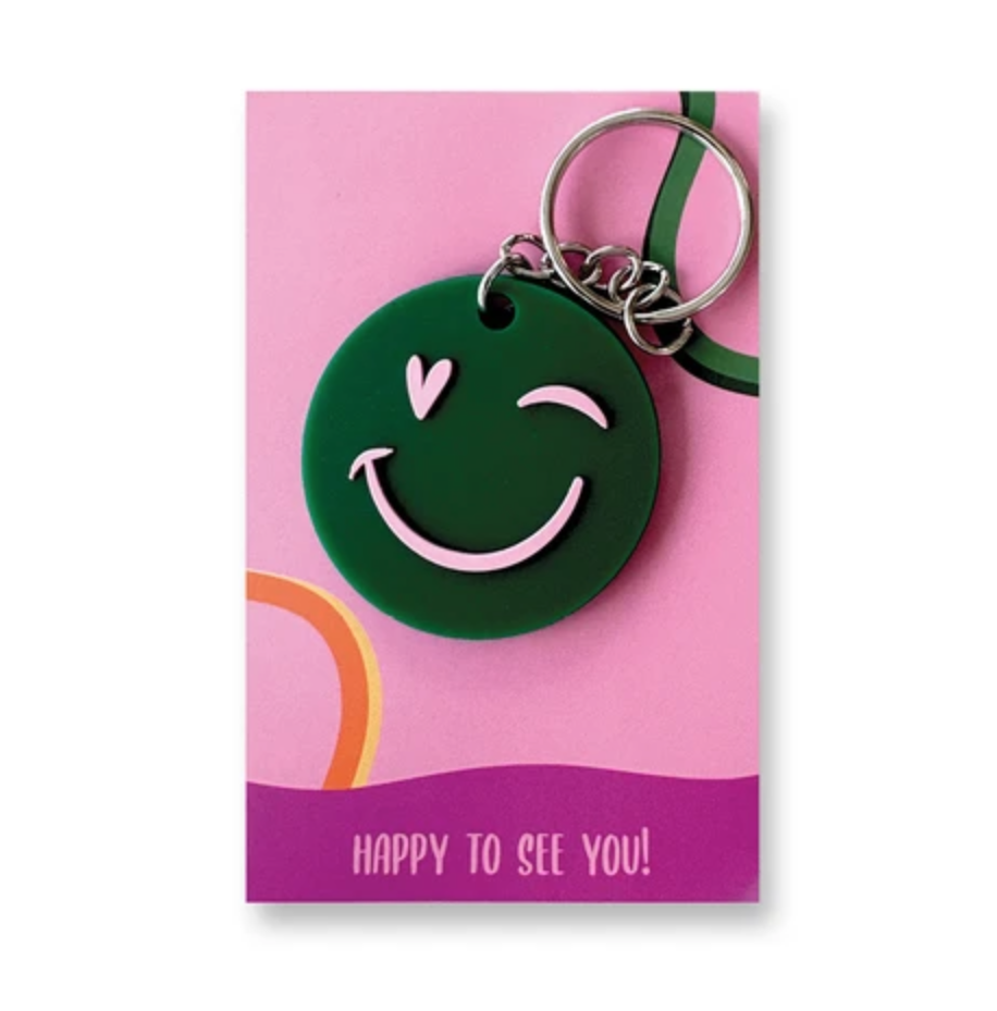 Sleutelhanger Smiley | Juf & meester cadeau