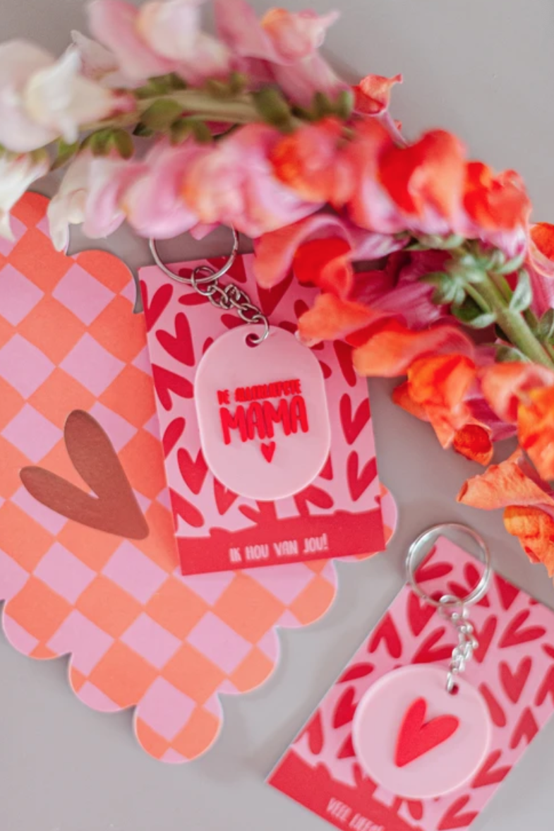 Sleutelhanger hartje | Juf & meester cadeau
