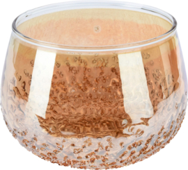 Glazen houder S | champagne goud