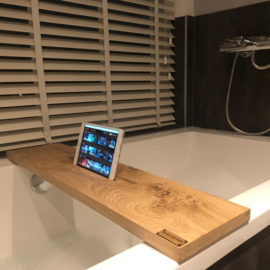 Beau Wonen Badplank Eikenhout standaard 80 cm met tablet sleuf