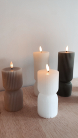 Led stompkaars ribbel | 3 kleuren | M